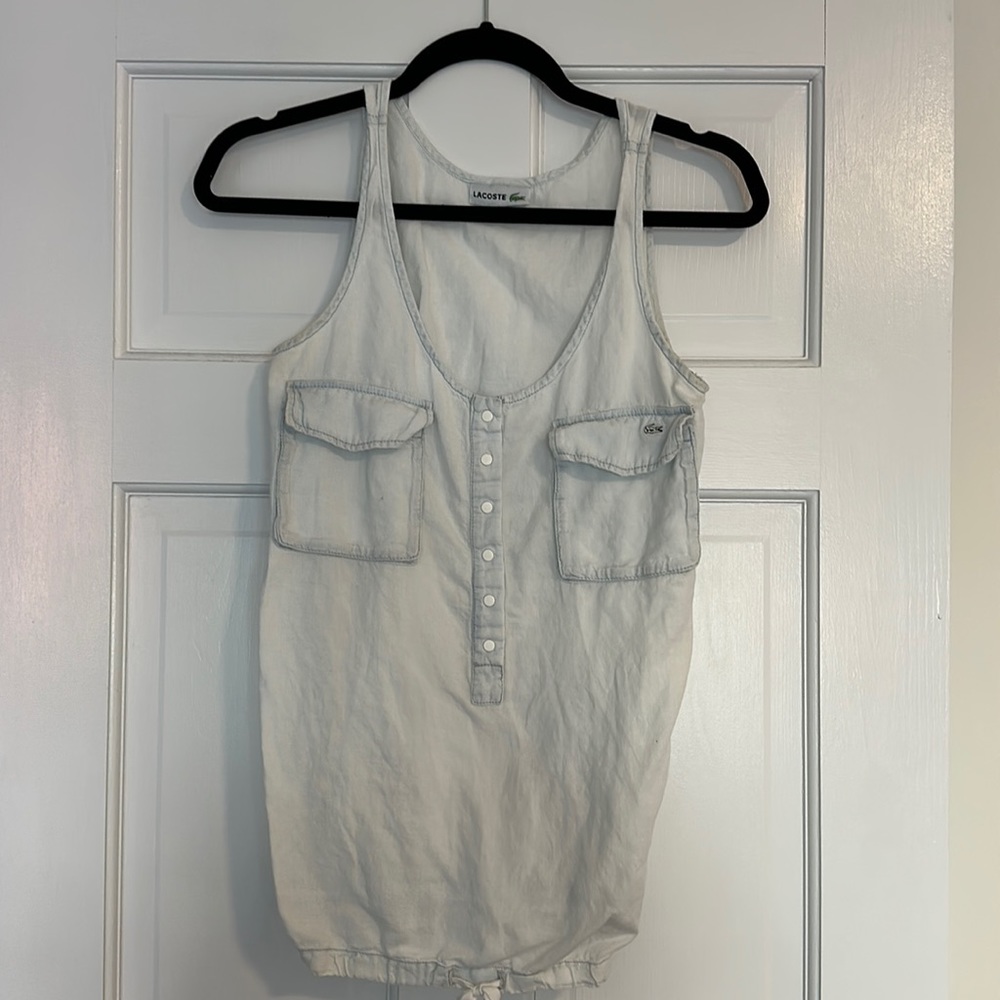 Lacoste Sleeveless Chambray Shirt